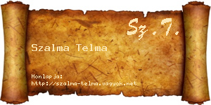 Szalma Telma névjegykártya